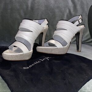 Nanette Lepore White Strappy Heels-Italy